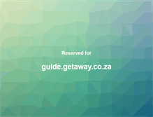 Tablet Screenshot of guide.getaway.co.za