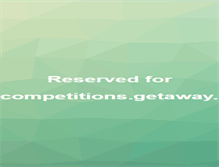 Tablet Screenshot of competitions.getaway.co.za